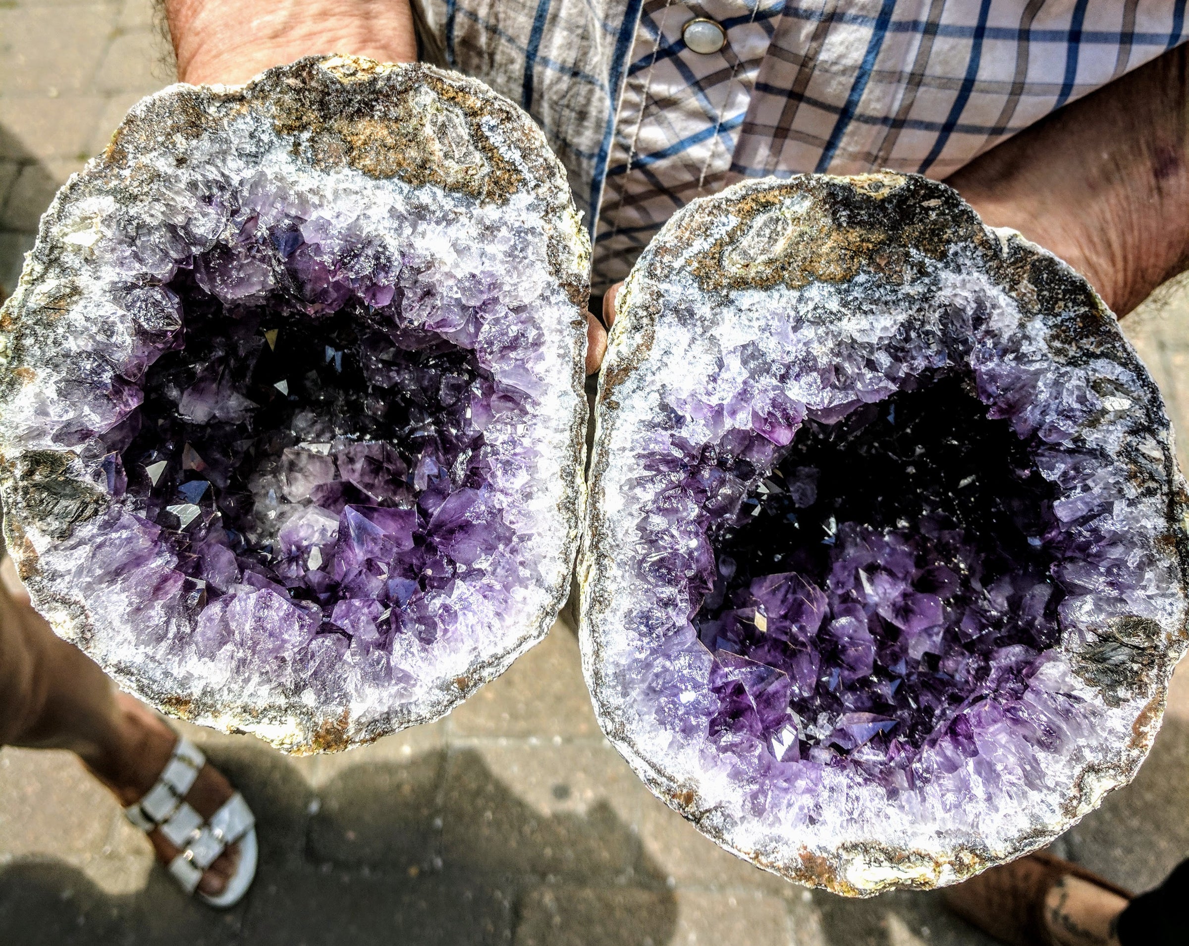 Mexican geodes bulk quantity (Amethyst, Smoky Quartz, Blue Quartz