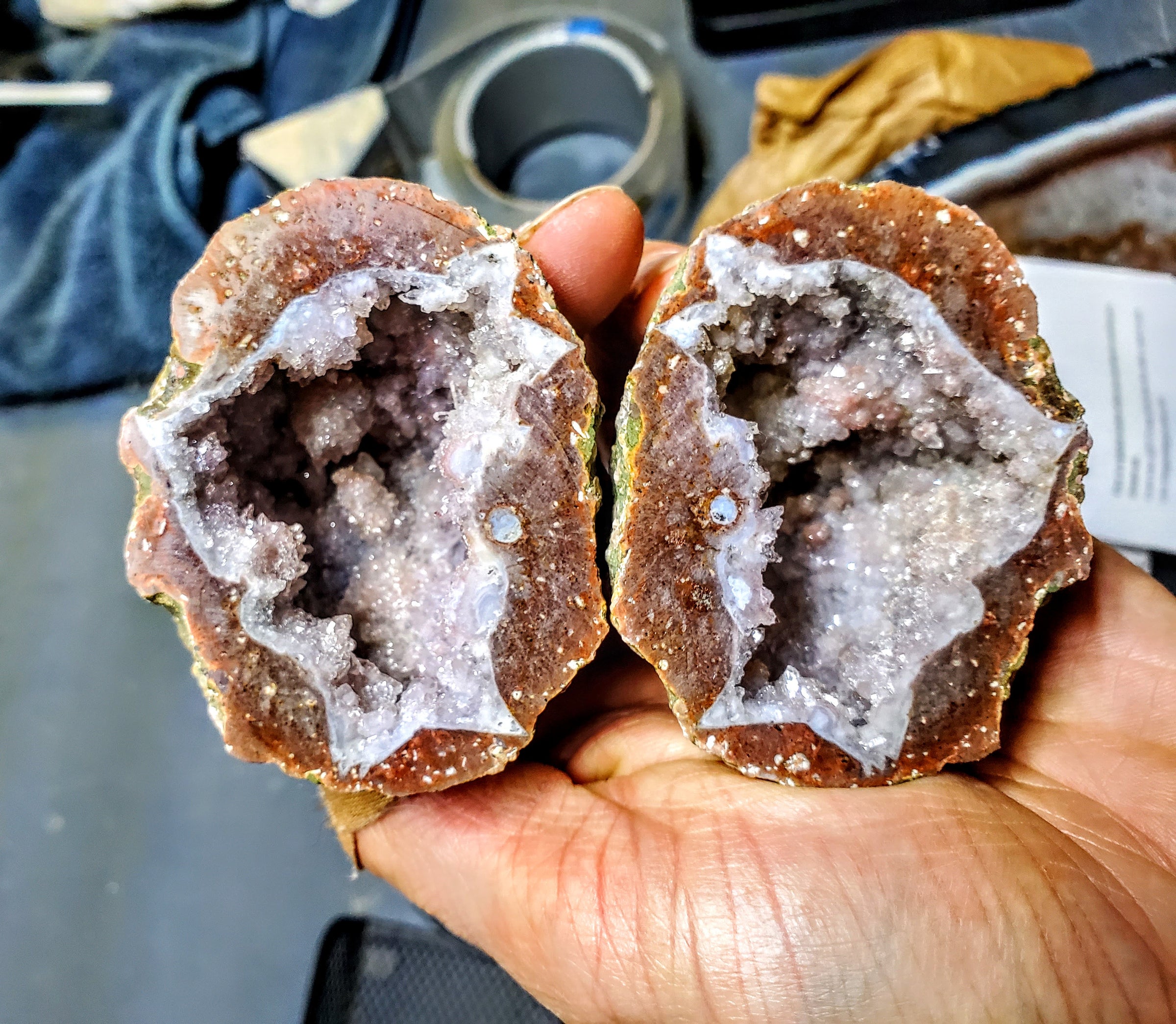 Mexican geodes bulk quantity (Amethyst, Smoky Quartz, Blue Quartz